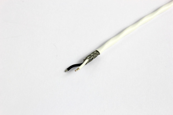 Koaxialkabel 2-adrig SPEC 44 Wire, AWG22, weiß/schwarz-weiß, 1m